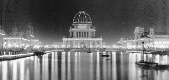 250,000 light bulbs illuminate Chicago's World Columbian Exposition in 1896