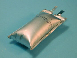 Lithium-ion-polymer cell in a pouch pack